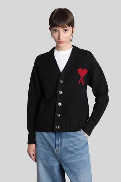 Ami Alexandre Mattiussi Ami Paris Cardigan In Black