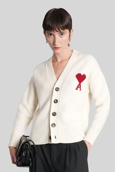 Ami Alexandre Mattiussi Ami Paris Cardigan In Neutral
