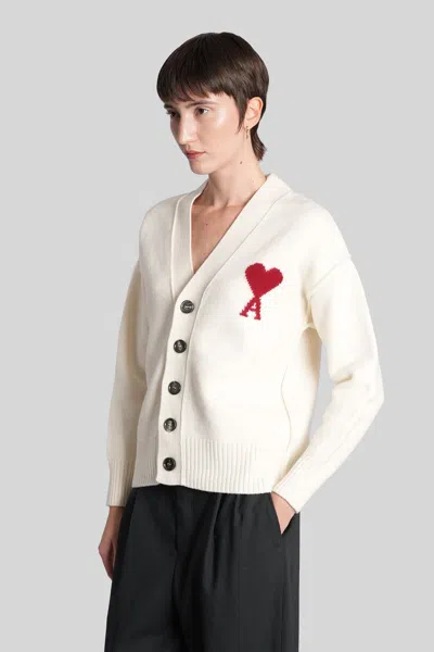 Ami Alexandre Mattiussi Ami Paris Cardigan In Neutral