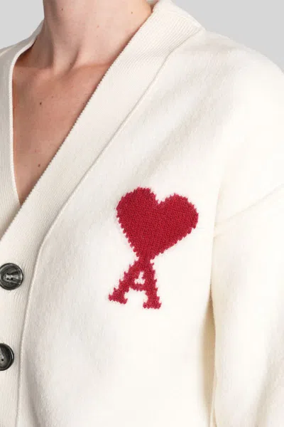 Ami Alexandre Mattiussi Ami Paris Cardigan In Neutral