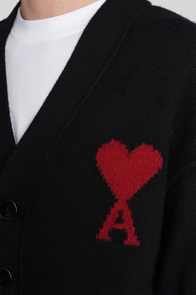 Ami Alexandre Mattiussi Ami Paris Cardigan In Black
