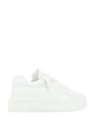 Valentino Garavani White Nappa Leather One Stud Xl Sneakers