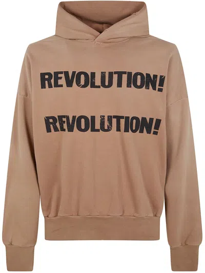 Fear Of God Graphic Hoodie In Brown