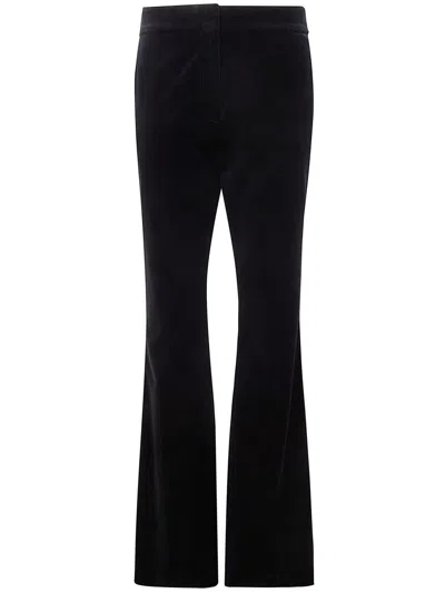 Golden Goose "journey W's" Slightly Flared Pant Penelope Cotton Velvet Clothing In Black