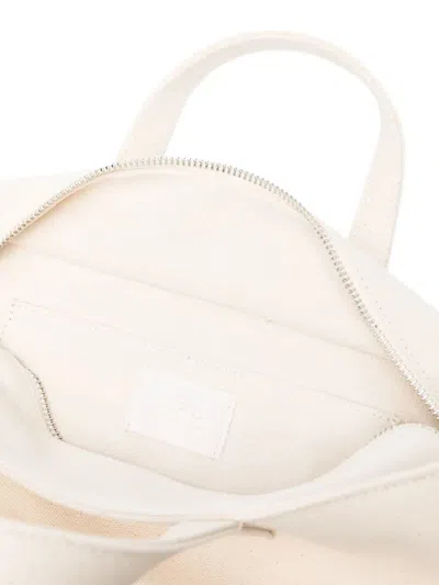 Apc A.p.c. "le Drummer Toile" Small Tote Bag In Neutral