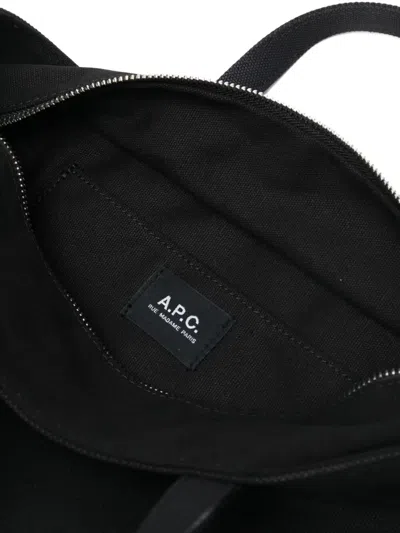 Apc A.p.c. "le Drummer Toile" Small Tote Bag In Black