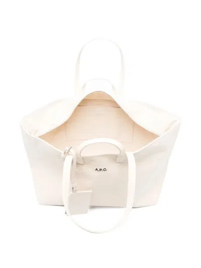 Apc A.p.c. "le Drummer Toile" Tote Bag In Neutral
