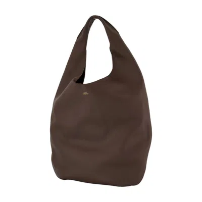 Apc A.p.c. Le Neige Shopper Bag - Leather - Brown