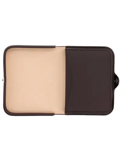 Apc A.p.c. Brown Leather Wallet In Black