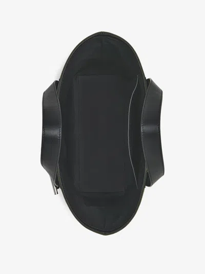 Alexander Mcqueen Mcqueen T-bar Canvas Shopper In Black