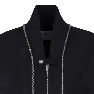 Alexander Mcqueen Black Polyamide Coat In Black