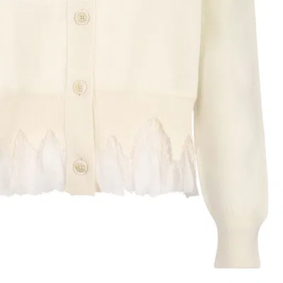Alexander Mcqueen Ivory Wool Sweater In Neutral