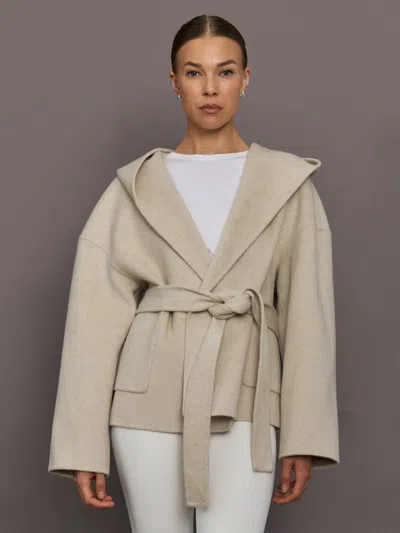 Rue Sophie Lyndi Hoody Coat In Neutral