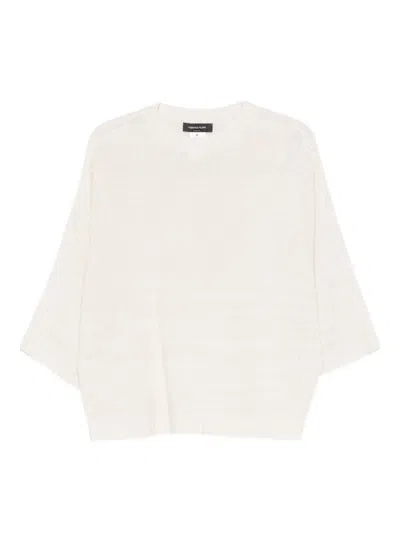 Fabiana Filippi Cozy Knit Sweater Featuring Dropped Shoulders In Neutral