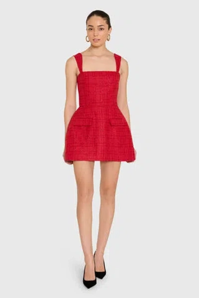Amanda Uprichard Bethany Romper In Red