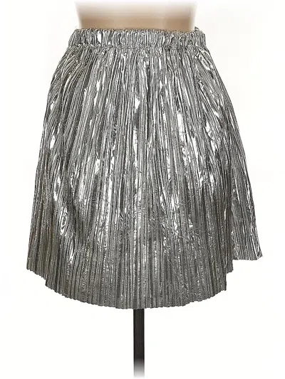 Pre-owned Ashley Stewart Formal Skirt In Silver