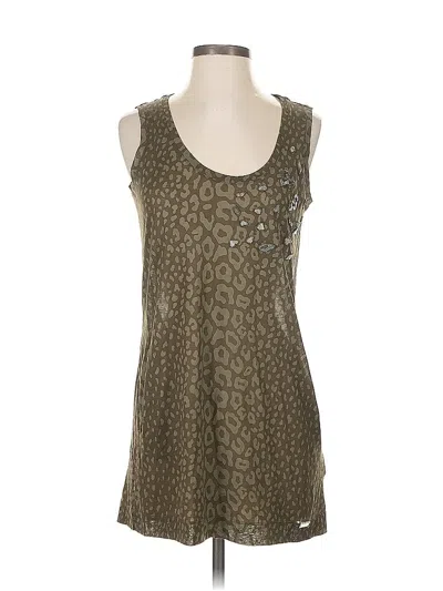 Pre-owned Gucci Tank Top Green Strapless Neckline Tops