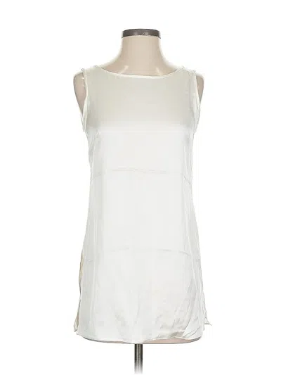 Pre-owned Eleventy Sleeveless Silk Top Ivory Strapless Neckline Tops In White