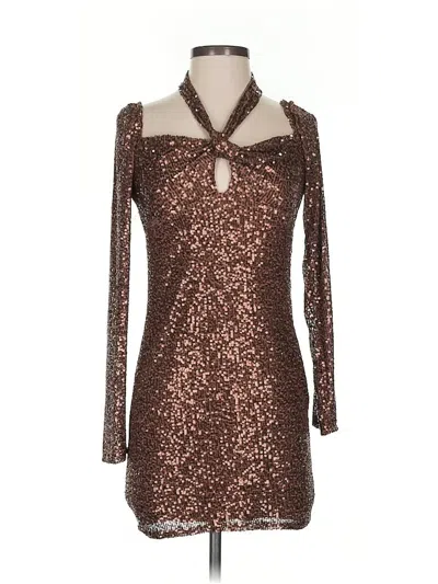 Pre-owned Asos Design Cocktail Dress In Brown