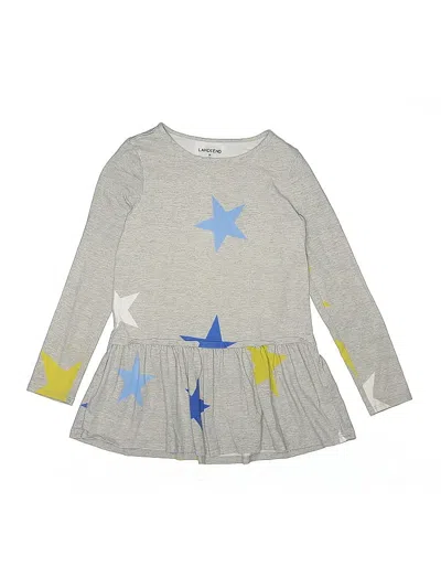 Pre-owned Lands' End Kids'  Dress In Gray