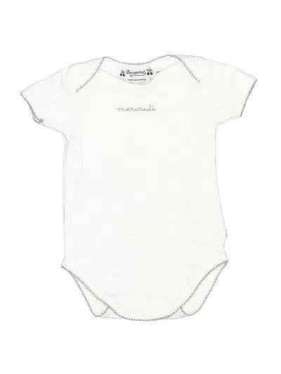 Pre-owned Bonpoint Babies' Short Sleeve Onesie In White