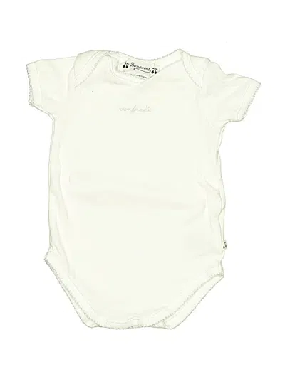 Pre-owned Bonpoint Babies' Short Sleeve Onesie In White