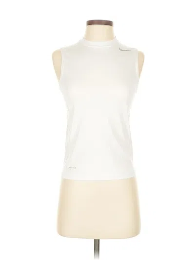 Pre-owned Nike Sleeveless Top Ivory High Neck Tops In White