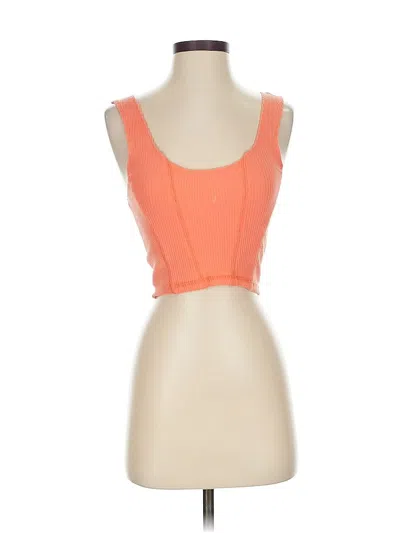 Pre-owned Mustard Seed Tank Top Orange Strapless Neckline Tops