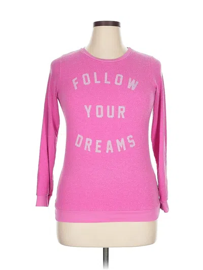 Pre-owned Sol Angeles Sweatshirt In Pink