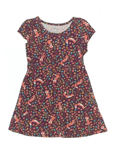 Pre-owned Wonder Nation Kids' Dress In Burgundy