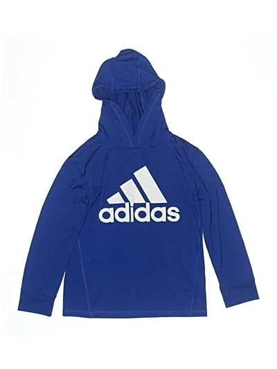 Pre-owned Adidas Originals Kids' Pullover Hoodie In Blue