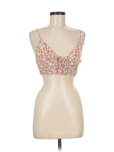 Pre-owned Garage Sleeveless Top Pink Sweetheart Neckline Tops