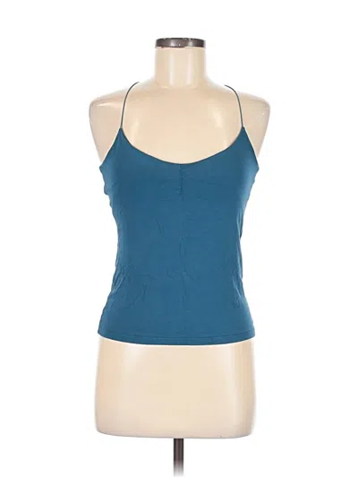 Pre-owned Zara Tank Top Blue Halter Neckline Tops