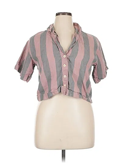 Pre-owned Madewell Short Sleeve Blouse In Pink