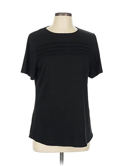 Pre-owned Fantaslook Short Sleeve Top Black Crew Neck Tops