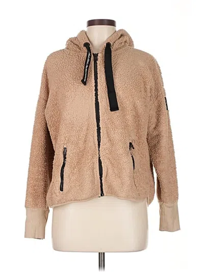 Pre-owned Calvin Klein Fleece Jacket In Brown