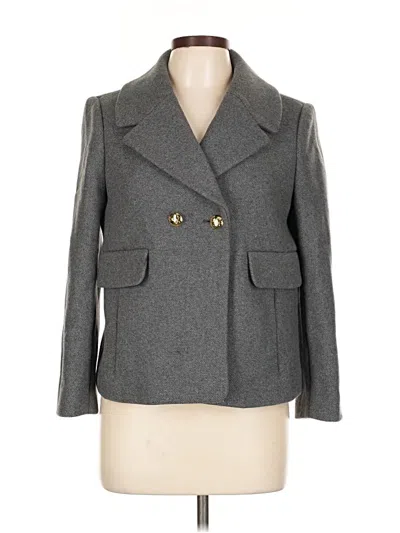 Pre-owned Draper James Wool Blazer Jacket In Gray