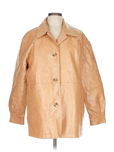 Pre-owned Levi's Faux Leather Jacket In Brown