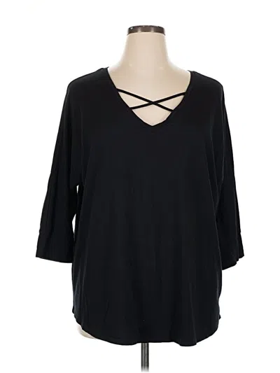 Pre-owned Boutique 3/4 Sleeve T-shirt In Black