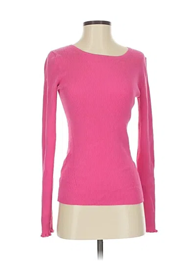 Pre-owned Ann Taylor Long Sleeve T-shirt In Pink