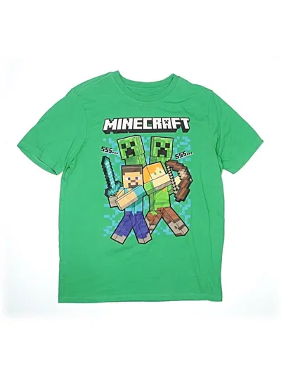 Pre-owned Minecraft Kids' Short Sleeve T-shirt In Green