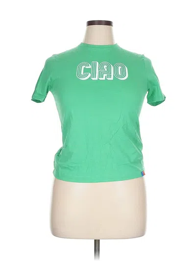 Pre-owned Kule Short Sleeve T-shirt In Green