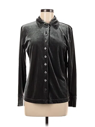 Pre-owned Gap Long Sleeve Blouse In Black