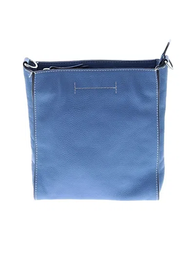 Pre-owned Jjill Leather Shoulder Bag In Blue
