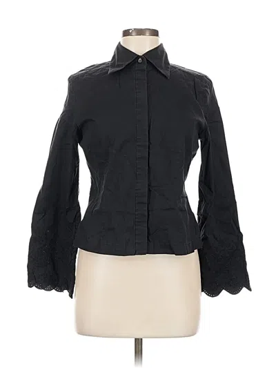 Pre-owned Valerie Stevens 3/4 Sleeve Blouse In Black