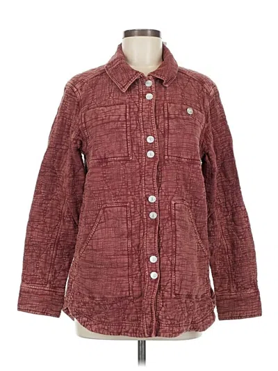 Pre-owned Pilcro Jacket In Burgundy