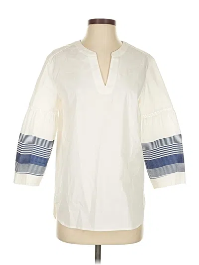 Pre-owned Sara Campbell 3/4 Sleeve Blouse In White