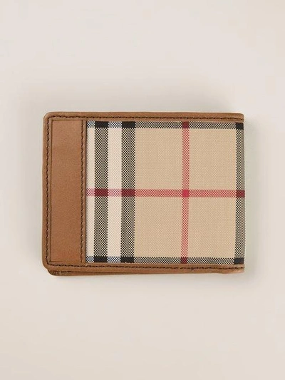 Shop Burberry Horseferry Check Wallet - Brown