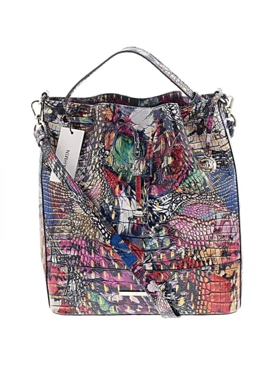 Brahmin Leather Bucket Bag In Multi