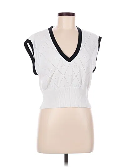 Pre-owned Maeve By Anthropologie Sweater Vest In White